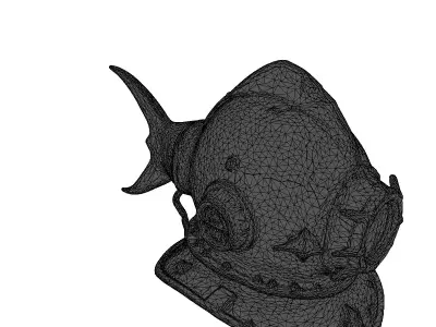 Steampunk Fish Deep Sea Helmet 3D model