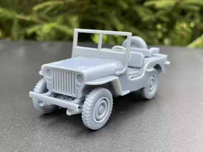 Jeep Willys 1-35 scale model kit 3D print model