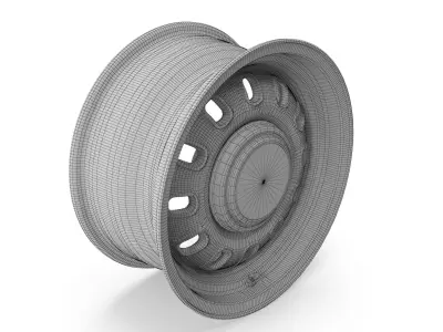 Legendary Wheel Co GT8 Wheel Black 4-Lug 3D model