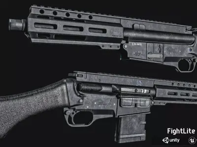 SCR RAIDER PISTOL Low-poly 3D model