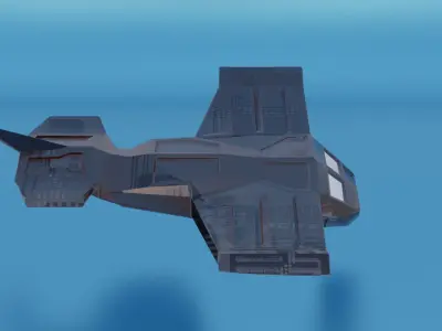 Plane-Model paper airplane flying in sky 3D model