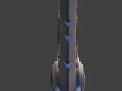 Stylized Medieval Broadsword 3D Model Low-poly 3D model