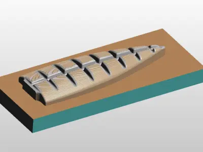 Toy Yacht  Injection mold CNC machining Free 3D model