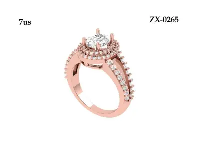 Oval Ring 3D print model 7