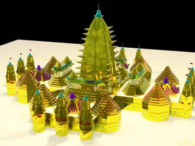  Temple 3D Model  3D model