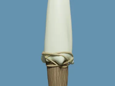 Tooth Knife Low-poly 3D model
