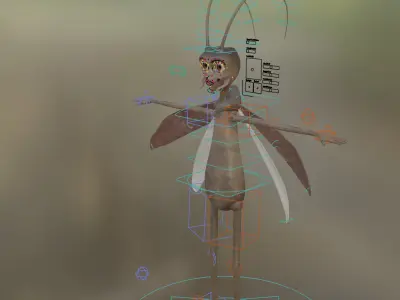Character BUG - Fully Rigged - MoCap ready  Low-poly 3D model