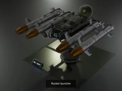 Launchers Anti-aircraft installation Missile complex 3D Model Pack