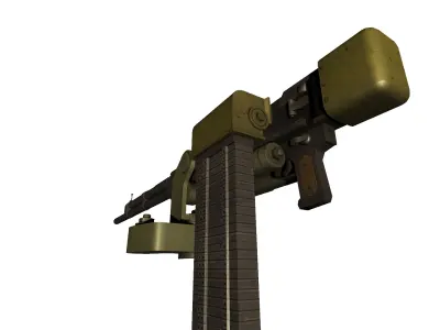 MCH-IL2-gun model 3d game ready model Low-poly 3D model Low-poly 3D model