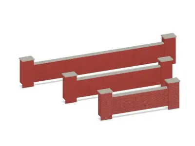 Model Railway - Bridge Parapet Wall - Various Lengths 3D print model