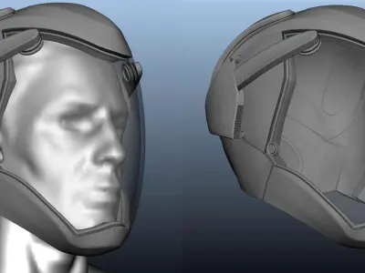 TRON Helmet 3D model