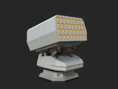 Chinese Navy Type 726-4A decoy launching device Low-poly 3D model