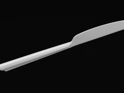 Dinner Knife Low-poly 3D model