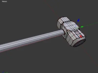 hammer with laser pointer 3D model