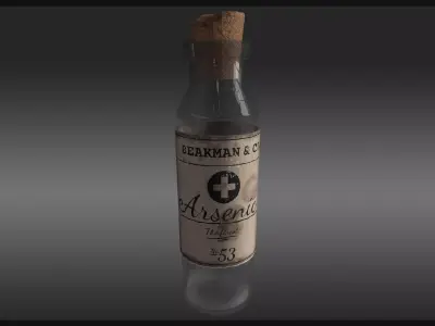 Plague Doctor Medicine Bottle Free low-poly 3D model