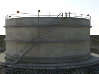 oil storage tank 3D model