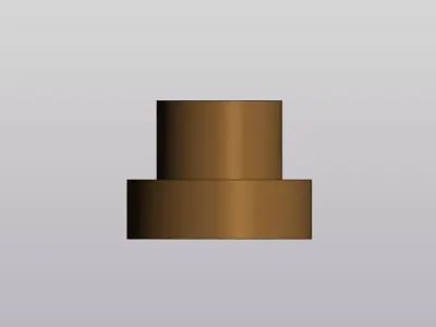 Threaded Plug Cap - Pipe Sealing Part 3D model