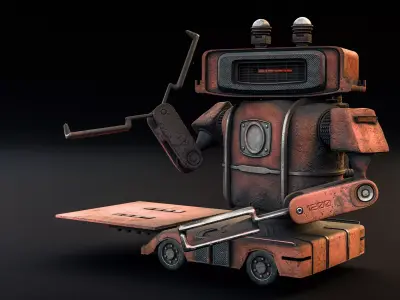 Industrial Loader Robot Low-poly 3D model