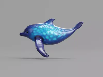 Dolphin Fully rigged Low-poly 3D model