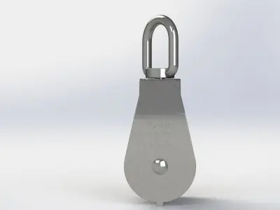 Pulley double block for rope size 32 3D model