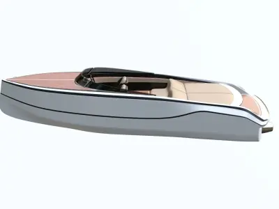 Zagato Electric Boat Low-poly 3D model