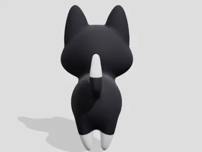 Cute husky dog  3D model