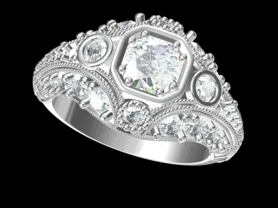 Wedding Ring  3D print model 408