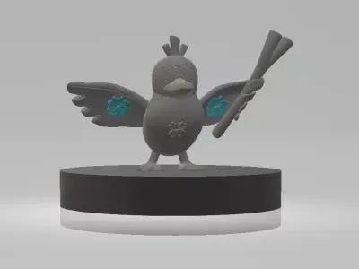 farfetchd crow toy 3d printable model Free 3D print model