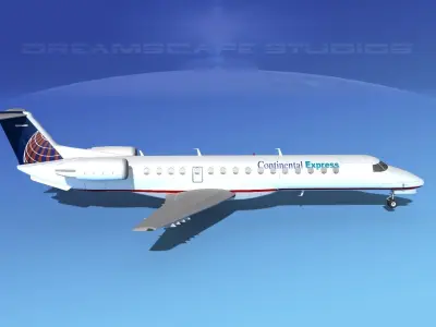 Embraer ERJ-140 Continental Express 3D model