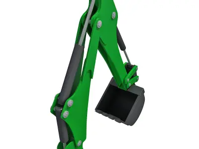 Backhoe Crane Black 3D model