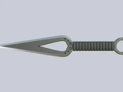 Kunai Low-poly 3D model 2