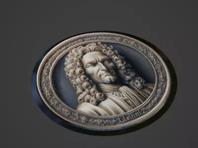 Leibniz Medallion 3D print model