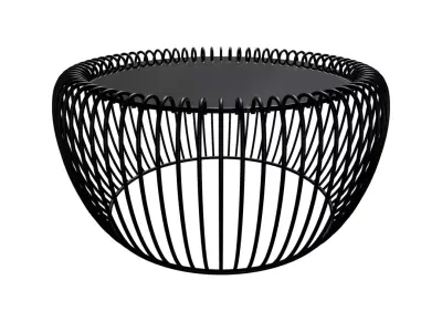 Modern Round Wire Coffee Table Set - Moscow-M 3D model