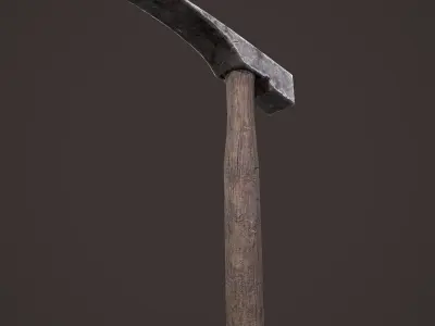 Medieval Hammer  Free low-poly 3D model