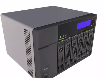 NAS Network Storage Server Low Poly Low-poly 3D model