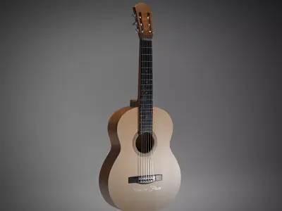 Guitare with signature  3D model