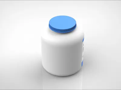 protein bottle 3D model
