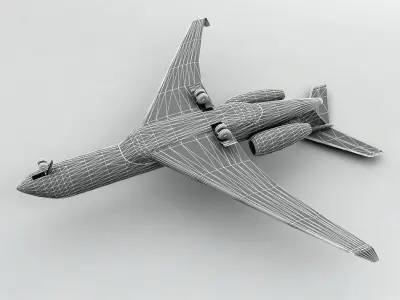 Bombardier Global Express 6000 Aircraft Low-poly 3D model
