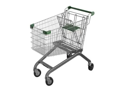 Shopping Carts BLENDER 3D Model Cycles 3D model