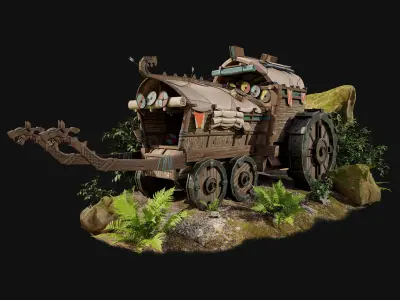 Vikings War Machine - Asset Low-poly 3D model