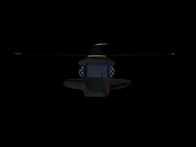 Spectre Combat Helicopter Low-poly 3D model