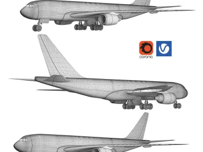 A300 airplane 3D model