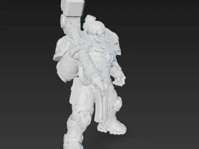 3D Printable Iron Oath Sabertooth Heavy Assault Mech 3D model