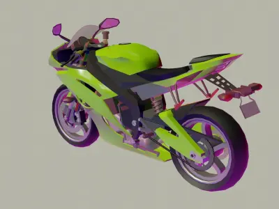 Heavy Bike Low-poly 3D model purchase