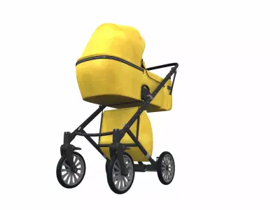 Baby stroller 09 3D model