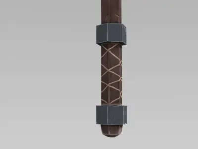 Handpainted Axe Low-poly 3D model