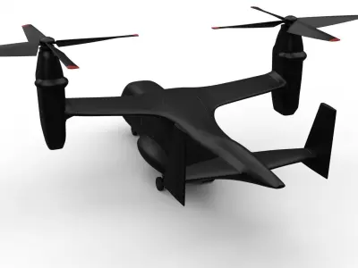 Vtol helicopter aircraft 3D model