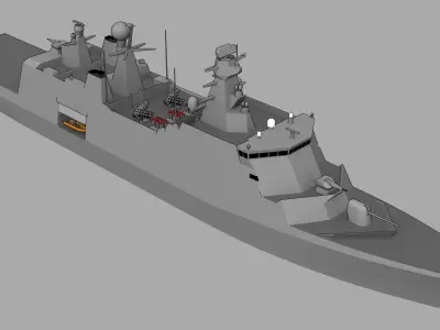 FFG Absalon class Low-poly 3D model