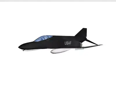 F-4 Phantom II  Low-poly 3D model
