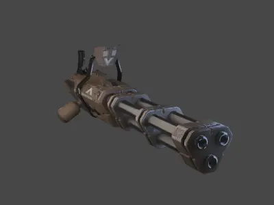 Launcher weapons Low-poly 3D model